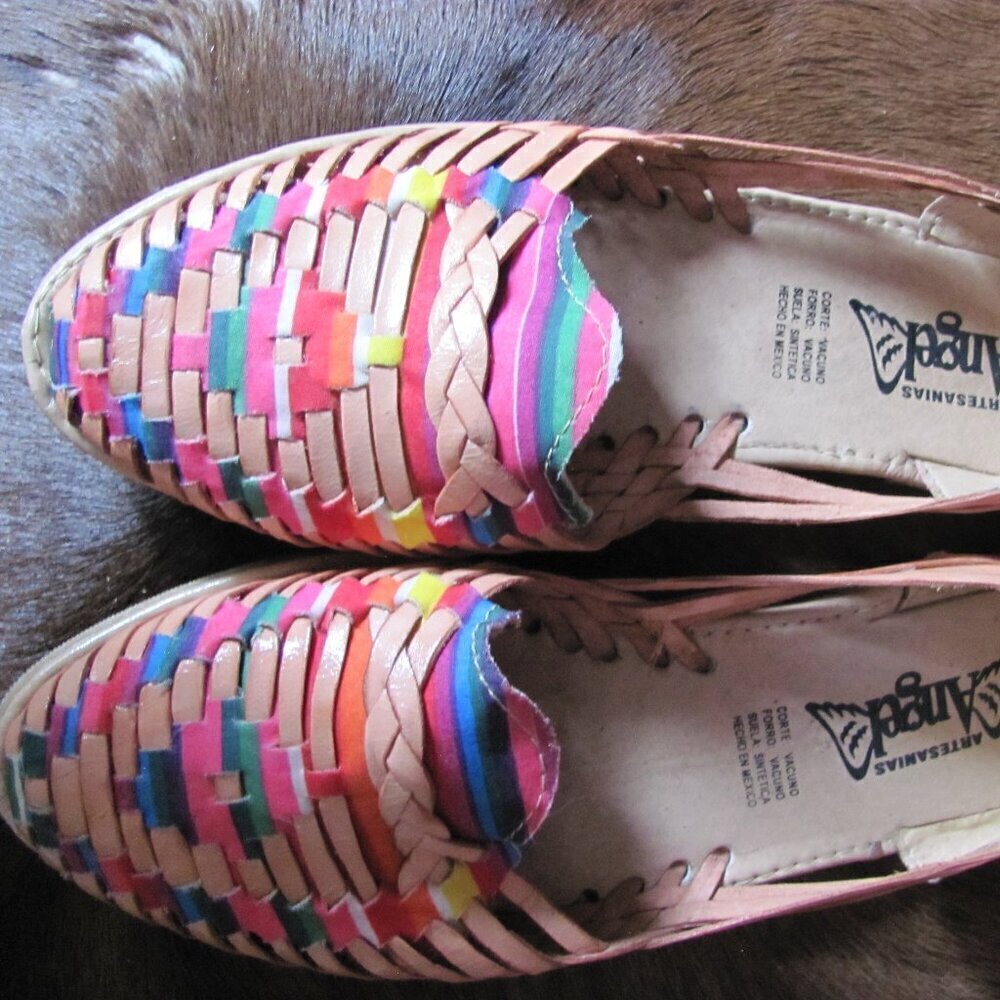 ARTESANIAS ANGEL HURRACHI SANDALS SZ 9 PRE - Picture 1 of 14
